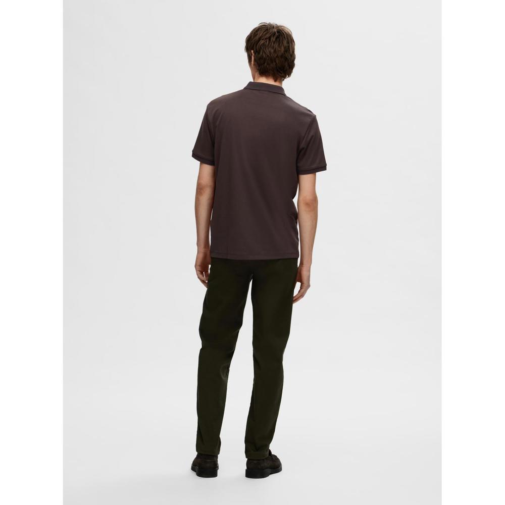 Selected Homme Men's Half Zip Short Sleeve Polo Shirt